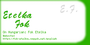 etelka fok business card